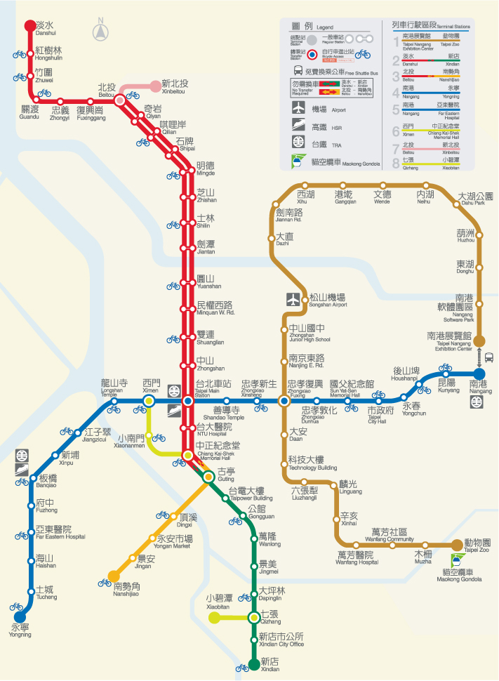 臺北市捷運路線圖