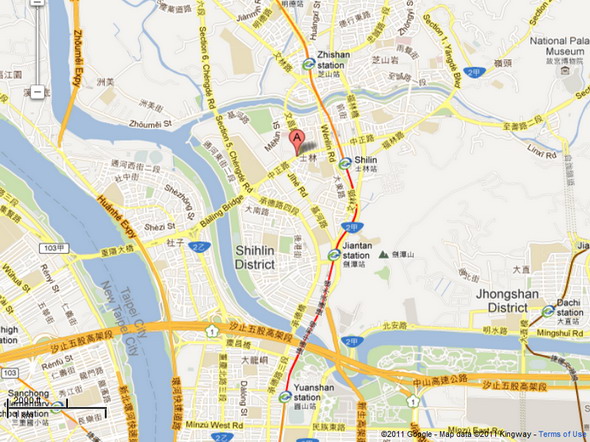 Location of Shilin Land Office, Taipei City Government