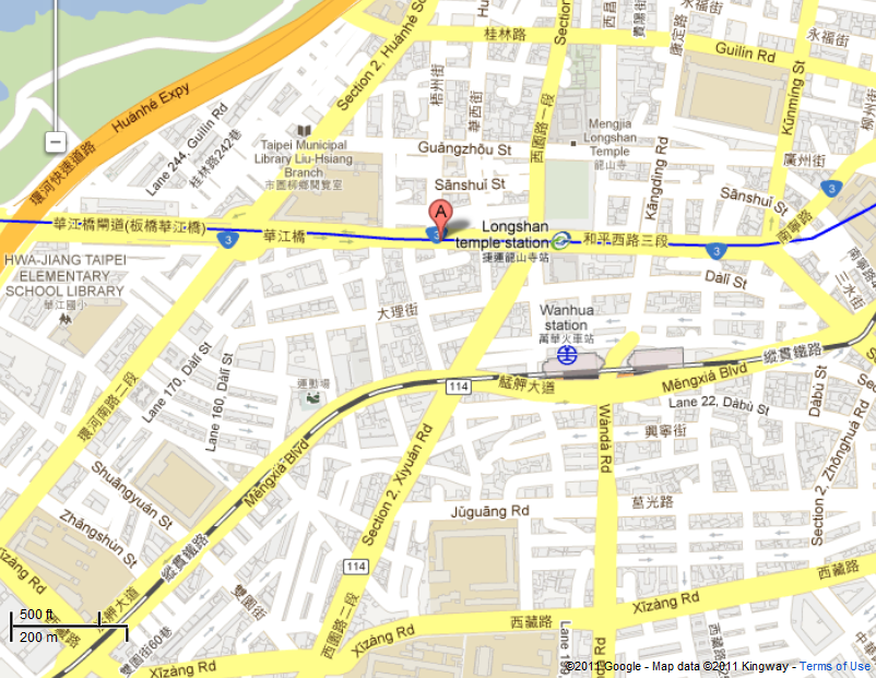 Location of Jiancheng Land Office, Taipei City Government