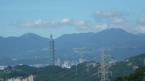 樟山寺遠眺臺北101及陽明山(一)