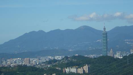 樟山寺遠眺臺北101及陽明山(二)