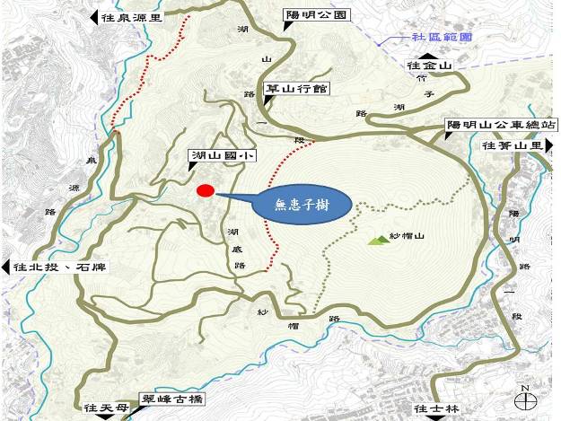 位置圖(湖底路18-64號指示牌處轉入)