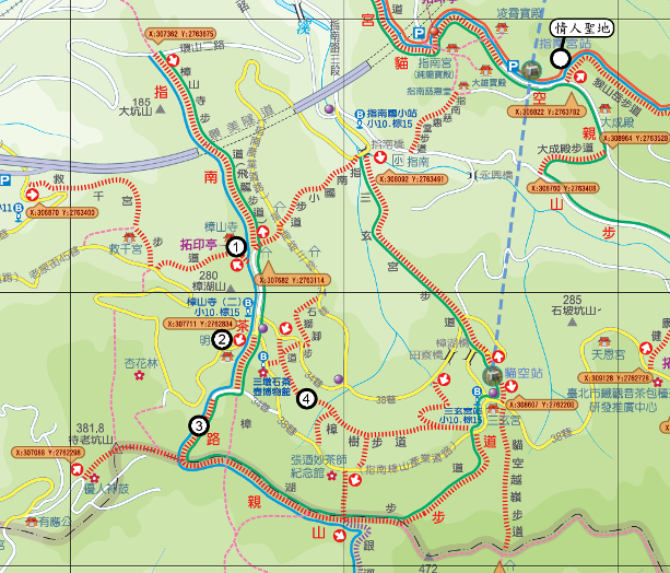 貓空站(4處)周圍觀賞101煙火建議地點