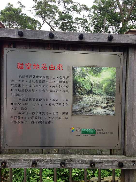 經由解說牌的內容，可了解貓空地名的由來!