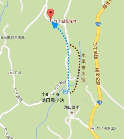 黑森林及水車寮步道地圖