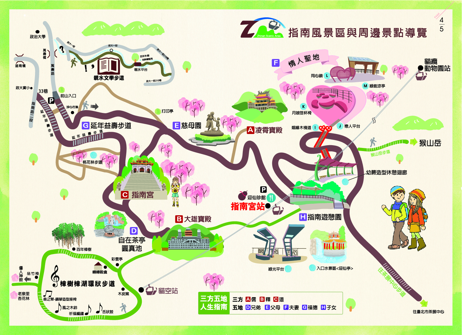 指南風景區登山步道地圖