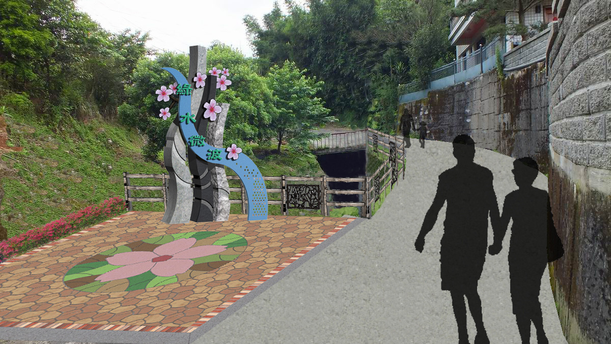 (預期成果) 櫻花微波入口廣場。