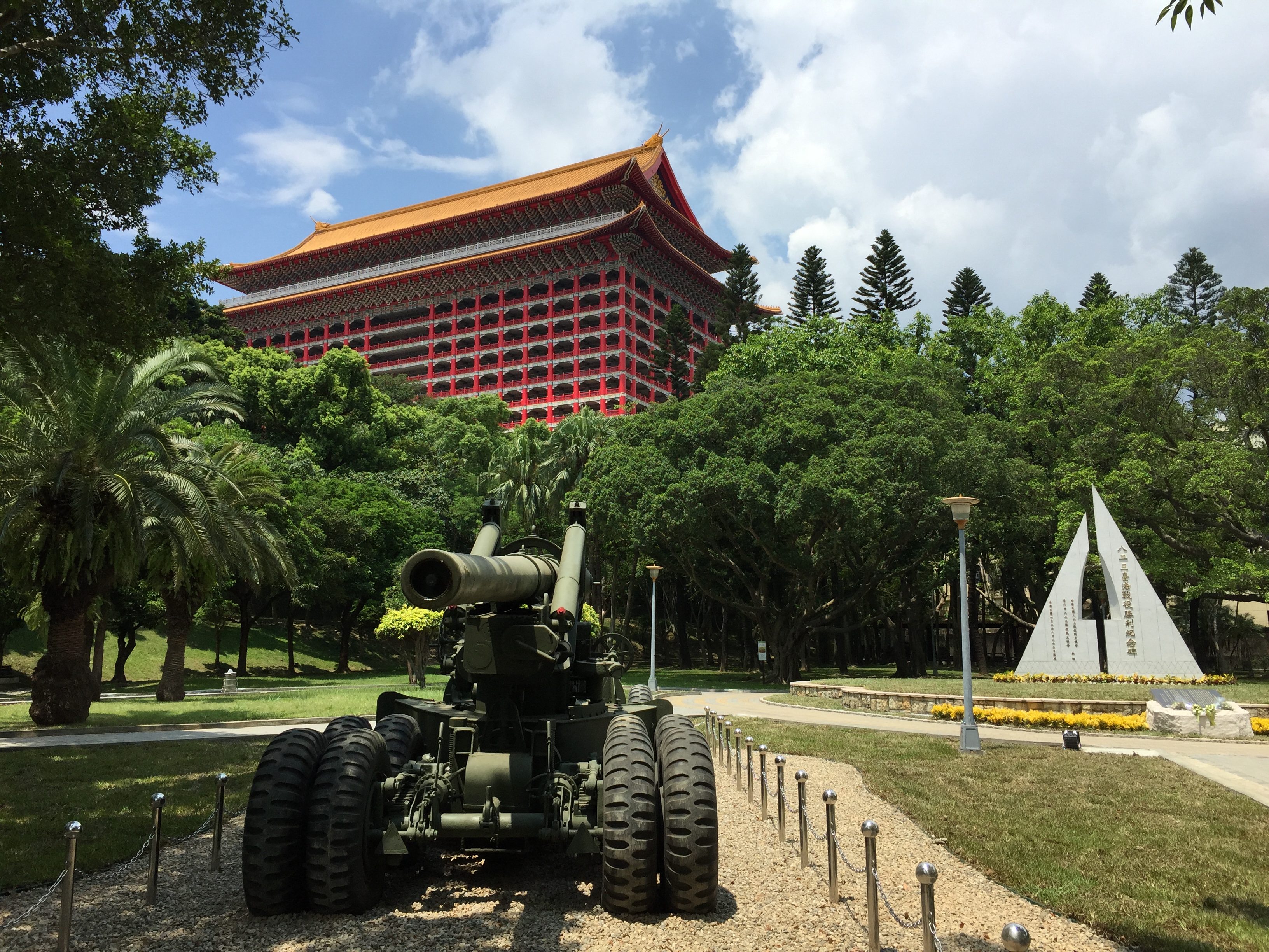 圖6、「M594-155公釐加農砲」是從南投縣集集鎮的兵整中心 北運。