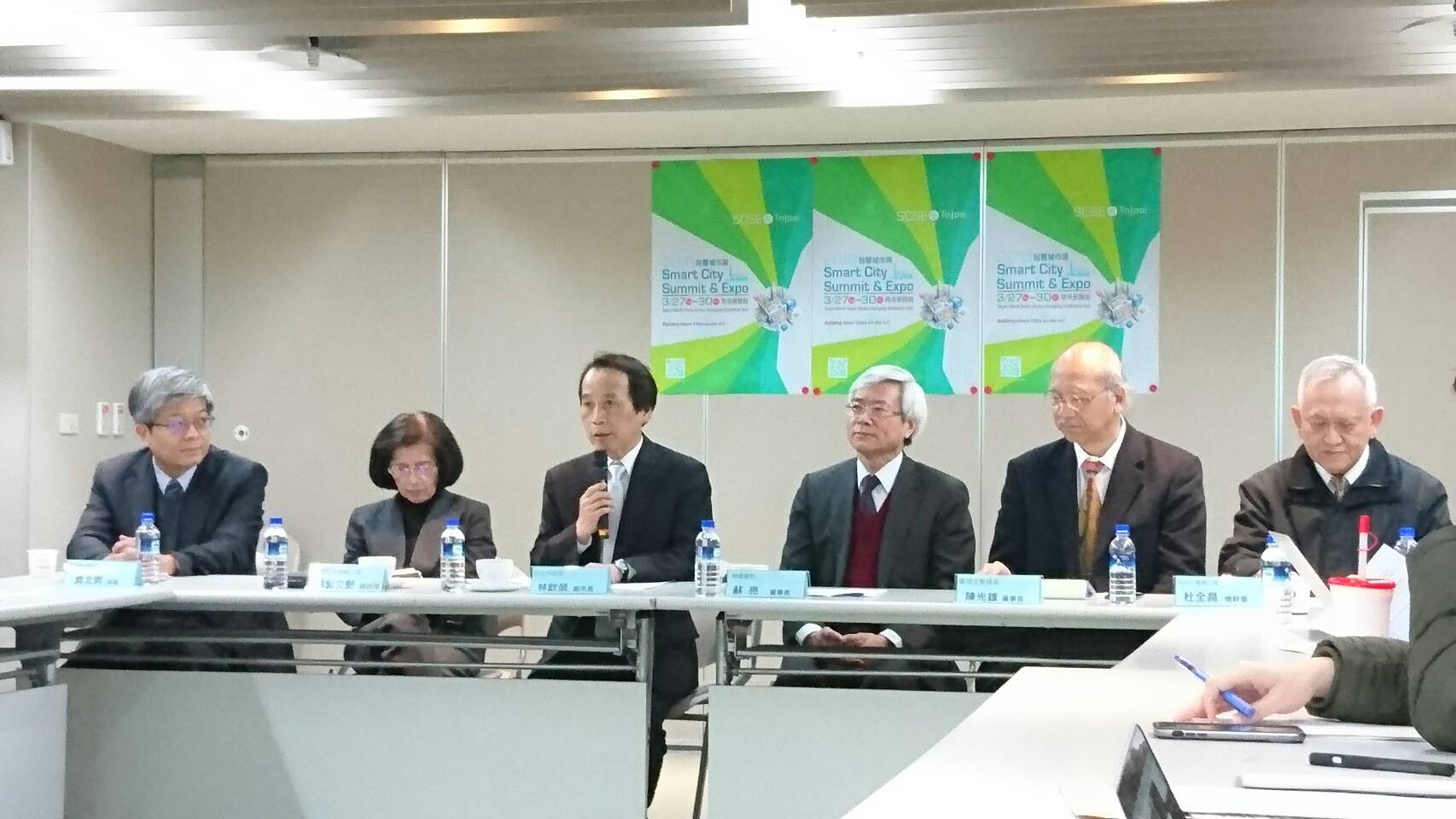 圖說：台北市政府林欽榮副市長出席「2017智慧城市展」展後記者會致詞