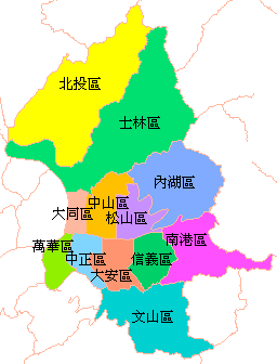 臺北市轄區圖