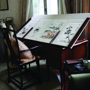 The painting chamber used by late First Lady Soong May-ling, is located on the second floor inside the main hall of Shilin Official Residence.  (photo courtesy of Department of Cultural Affairs, Taipei City Government)