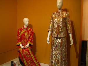 A wedding saree or sari is worn by women in South Asian countries.
