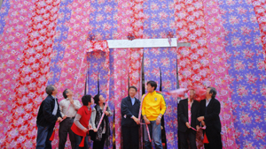 Hsieh Hsiao-yun, Commissioner of the Department of Cultural Affairs unveils the office signboard of Taipei Division of Cultural Heritage with other conferees. (Photos by Eva Tang)