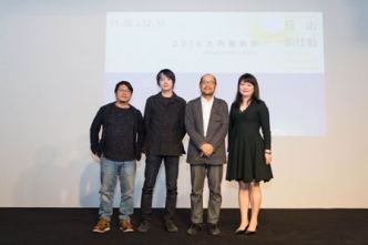  1. DCA Commissioner Chung Yung-feng (fourth from  left), poses  for a group photo with  artists  and  representatives  from  the  TAD  Festival  during  a  November  3  press conference. 