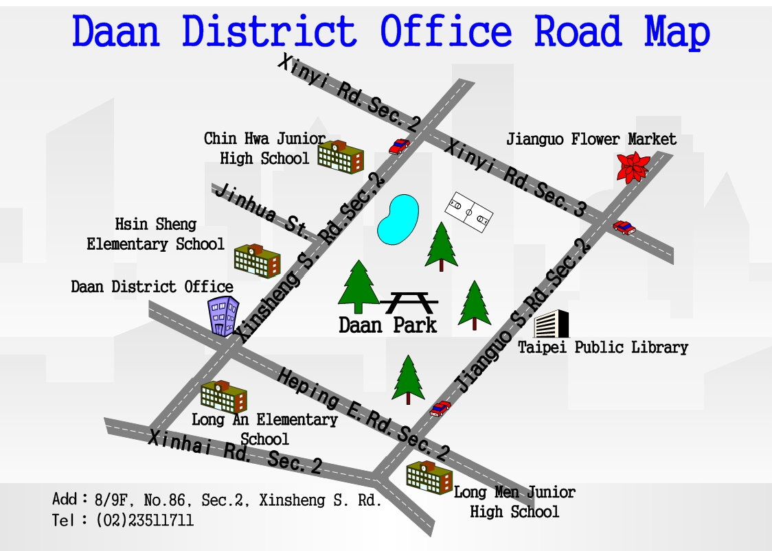 Daan District Office Road Map