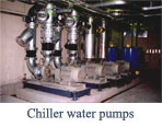 Chiller water pumps