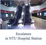 Escalators in NTU Hospital Station
