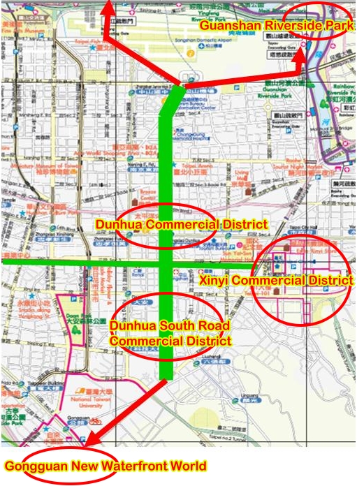 Bike Lanes on Dunhua North and South Roads