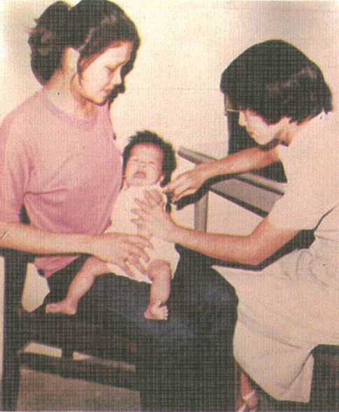 A baby Receiving BCG Vaccination, 1980
