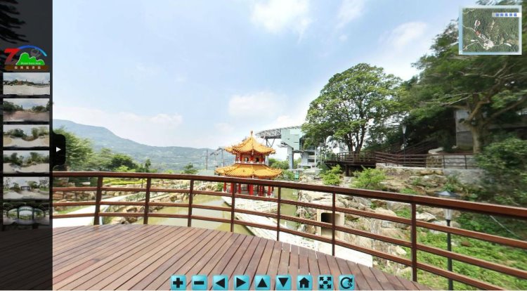 720°定點高畫質環景導覽系統-指南風景區休憩步道之輕食平台