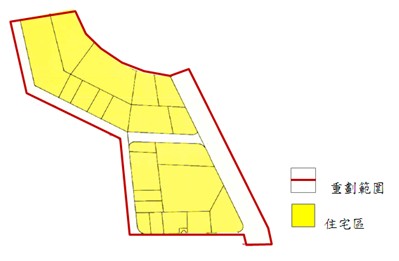 北投區第五期市地重劃範圍及土地使用分區示意圖