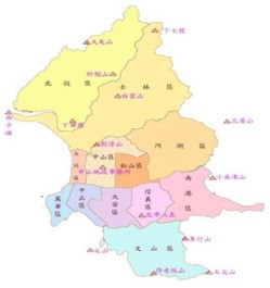 臺北市二等衛星控制點分佈圖