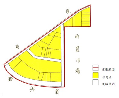 士林區第四期市地重劃範圍及土地使用分區示意圖