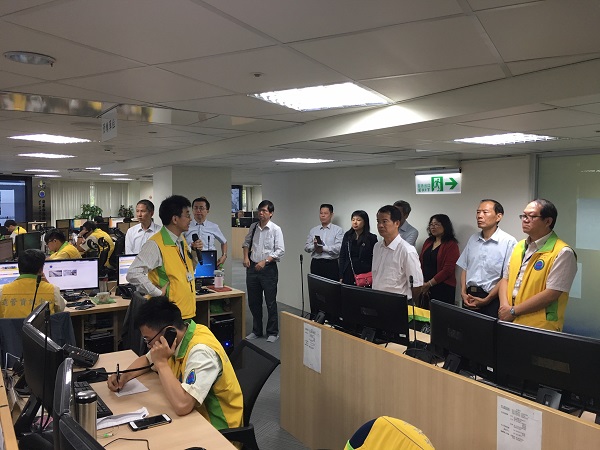 廣州市譚副會長暨同仁參訪臺北市道管中心實際運作情形
