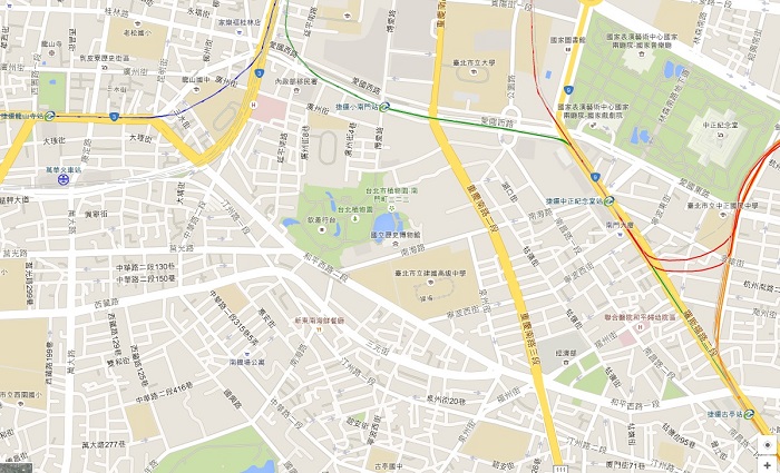 臺北市南海路與和平西路路口拆除工區及交通管制區範圍