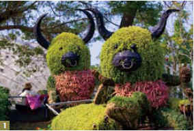 1. Garden landscaping at the Shilin Presidential Residence using the Ox as symbolic theme.