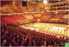 Taipei Arena's main hall has seating for 15,000 spectators.