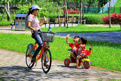 Taipei has a very comfortable and safe bicycling environment.
