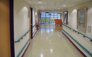 充滿藝術氣息的病房走廊