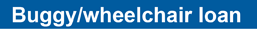 Buggy wheelchair loan