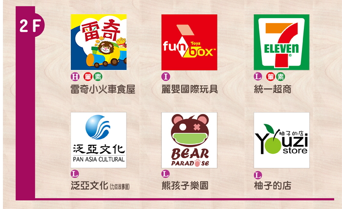 美食商品館2樓地圖 美食商品館2樓地圖