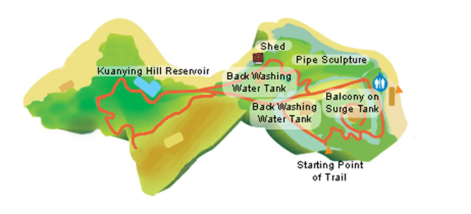 kuanying hill hiking area map