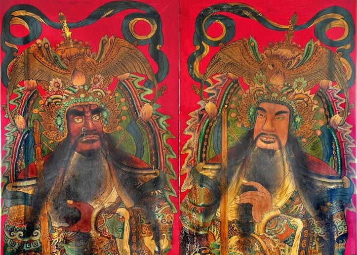 惠濟宮入口古樸的門神