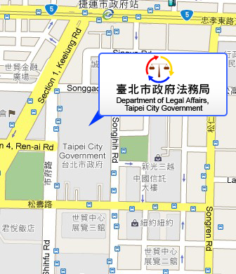 e-map for Department Legal Affairs, Taipei City Government