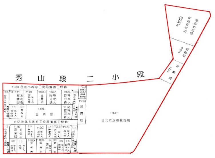 開新視窗-北投區第三期重劃後地籍圖