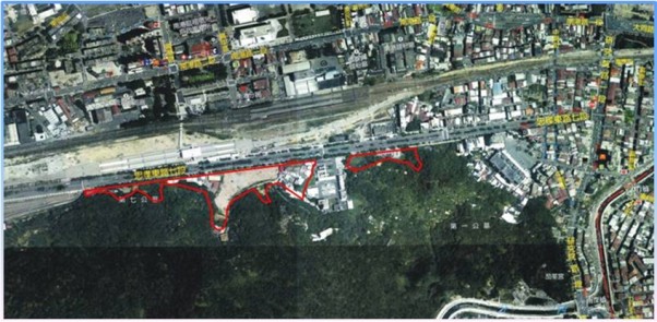 南港車站特定專用區航測影像圖
