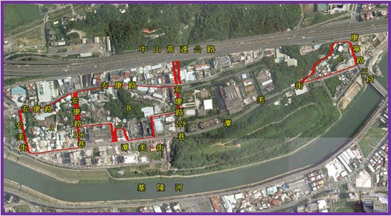 內湖區第九期擬辦市地重劃區航照位置圖