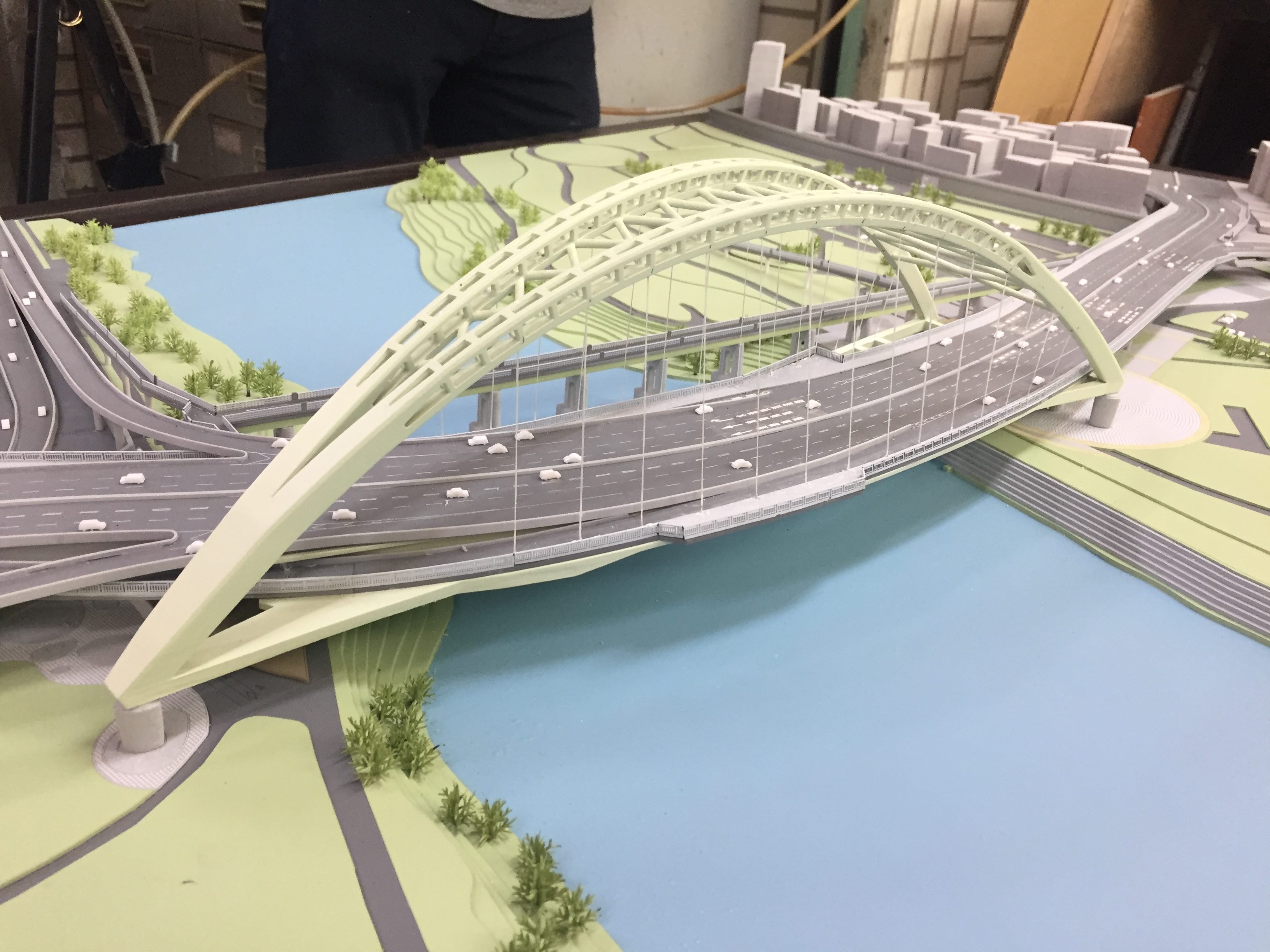中正橋改建工程完工模型圖,共2張圖片
