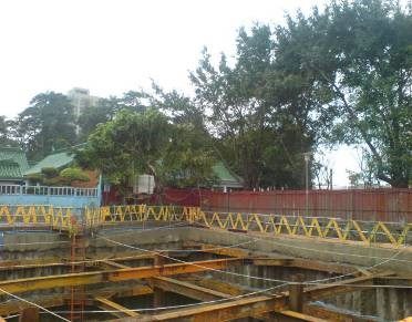 南港公園維生貯蓄水池第一階段支撐