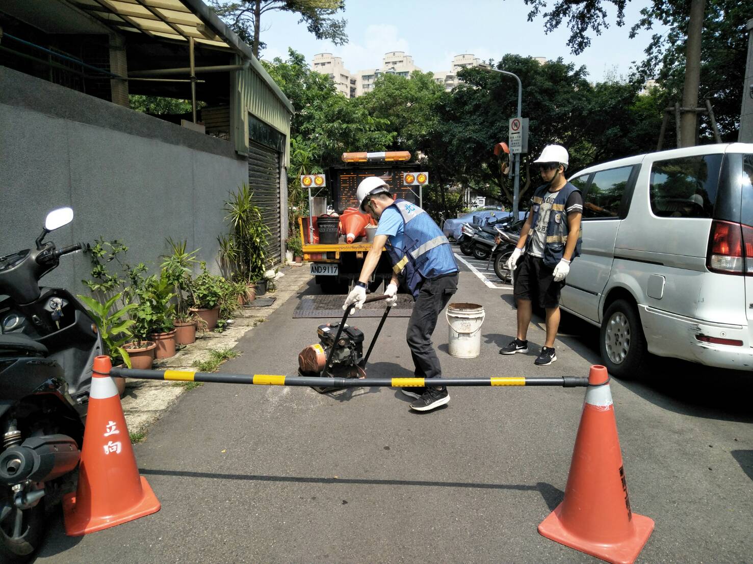 道路坑洞臨補作業
