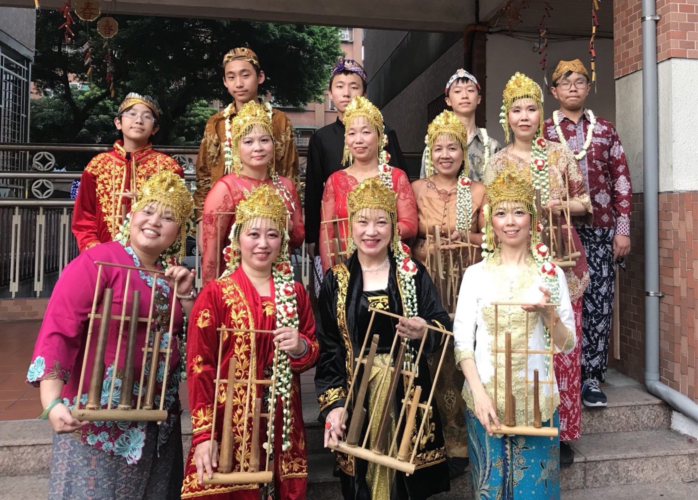 Gema Angklung photos group with Indonesian Traditional Music