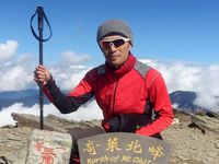 隊員 賴文玉在奇萊北峰