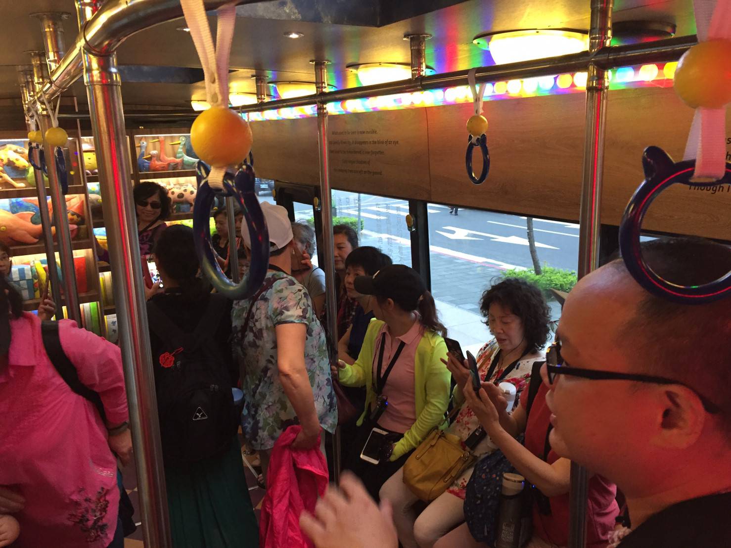 Group photo in the Moon Bus