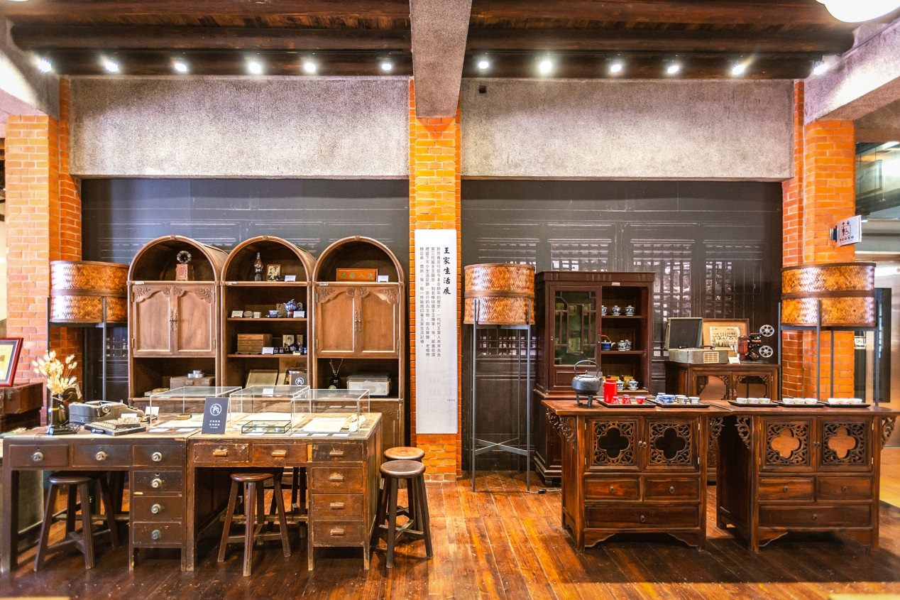 One exhibition on the second floor has some furniture used by the Wang family