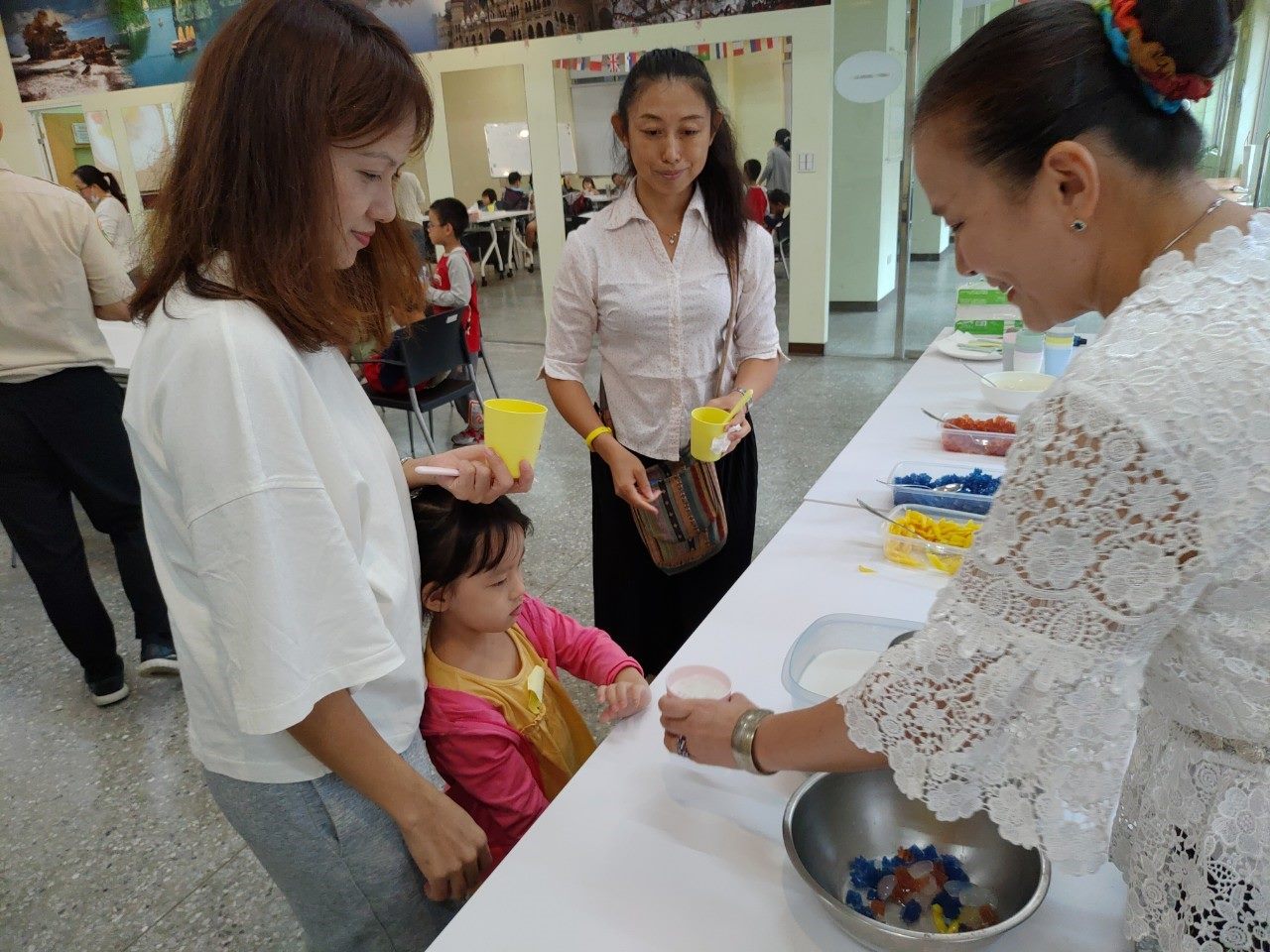 Everyone sharing bubur cha cha