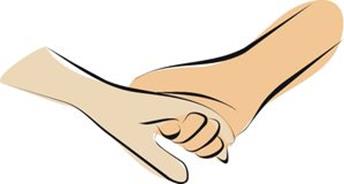 示意圖 圖中有一雙手牽起另一隻手 代表友好、合作或關懷之意